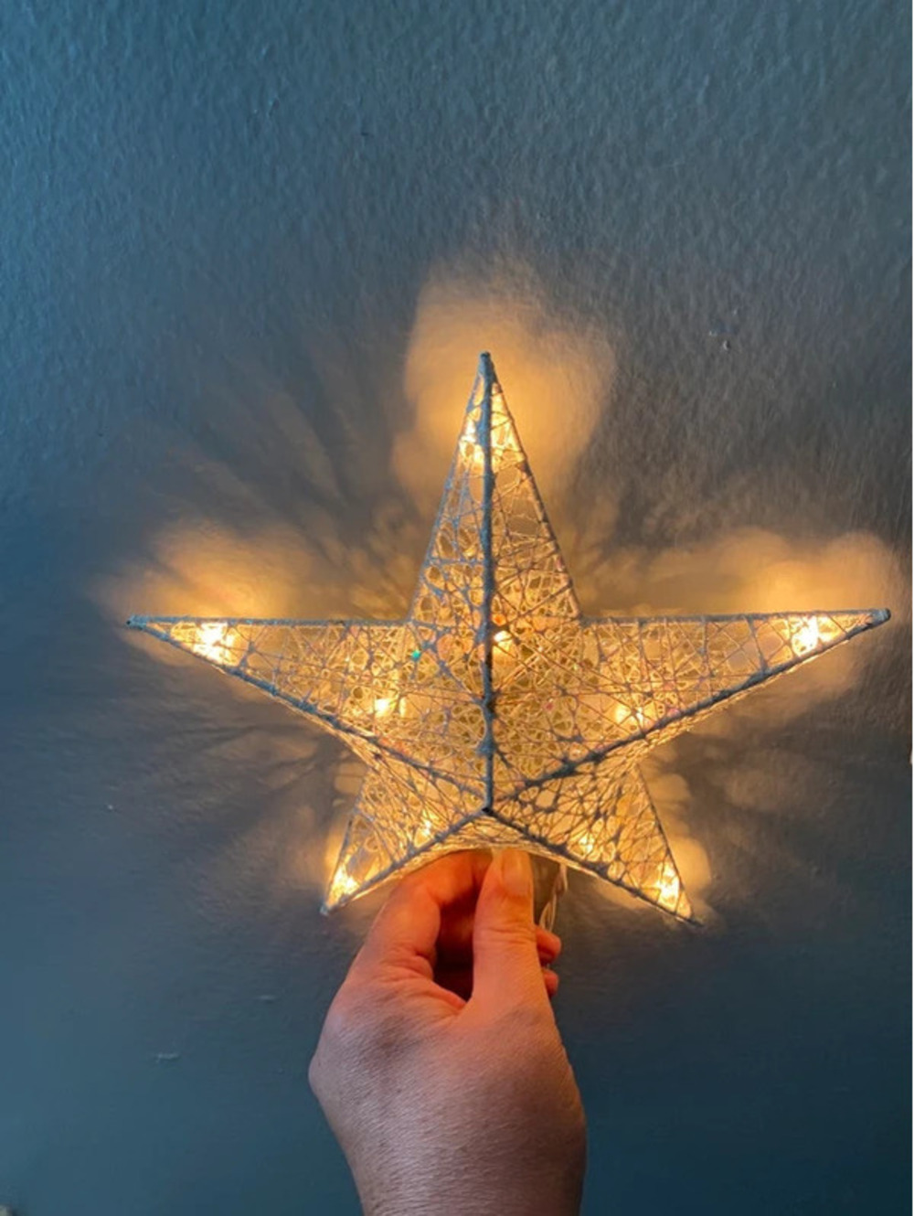 Lighted Christmas Tree Topper~White